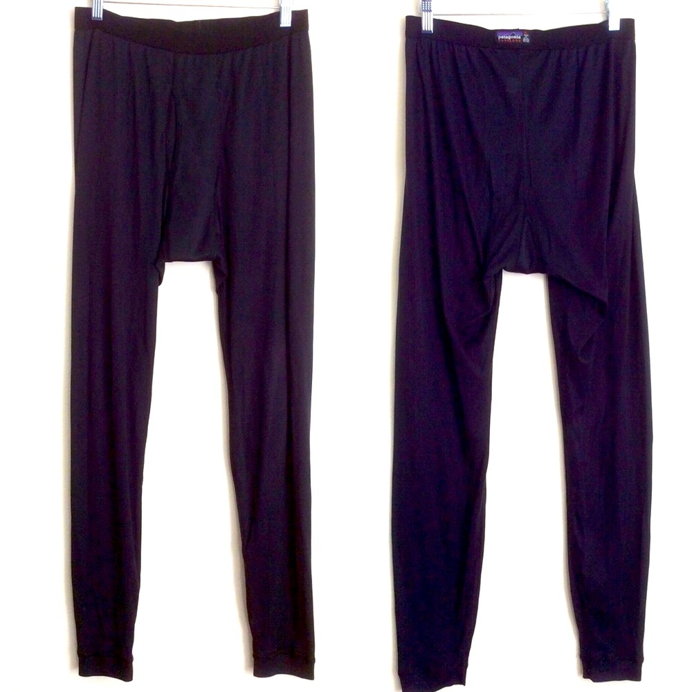 Vintage Patagonia 02’ Black Capilene Base Layer Thermal Bottoms XL